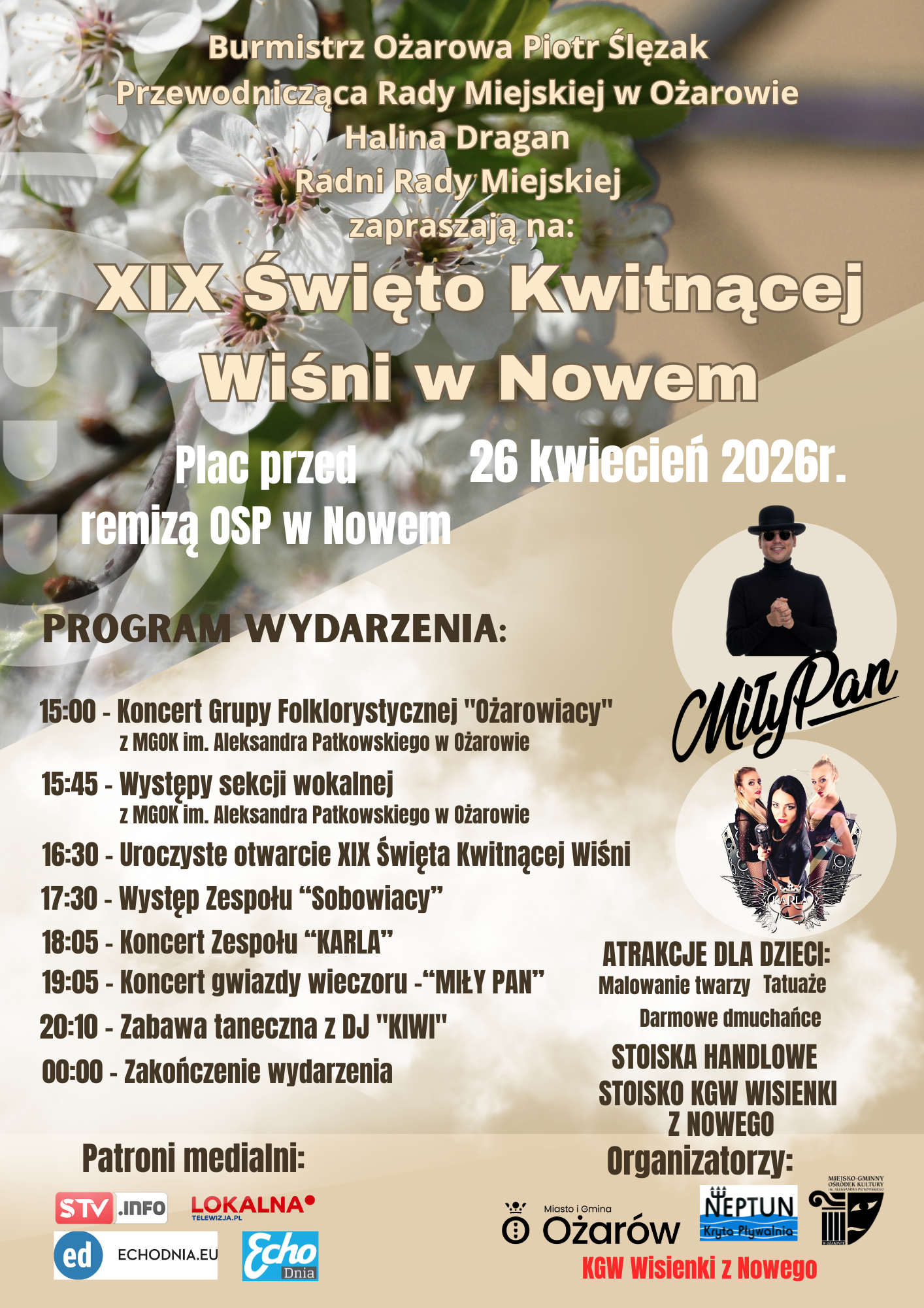 Plakat Święto Kwitnącej Wiśni 26.04.2026 Plakat Święto Kwitnącej Wiśni